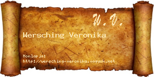 Wersching Veronika névjegykártya